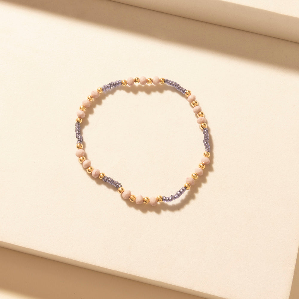 Amethyst Trail Stack Bracelet in Desert Orchid