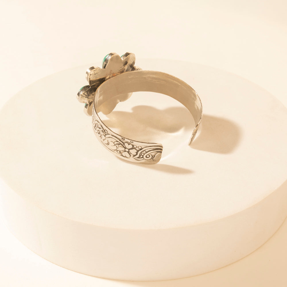 Petalstone Cuff in Steel Blue