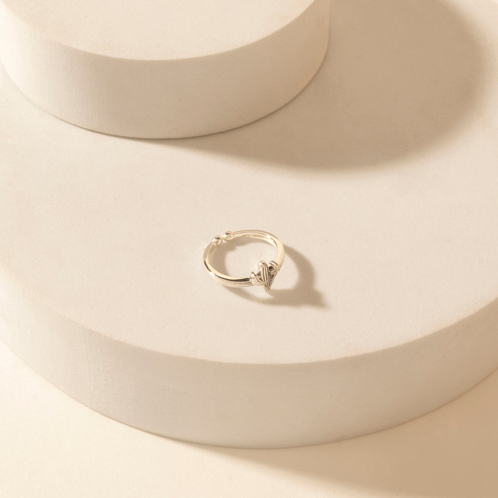 Cactus Dawn Sterling Silver Ring in Nickel Glow