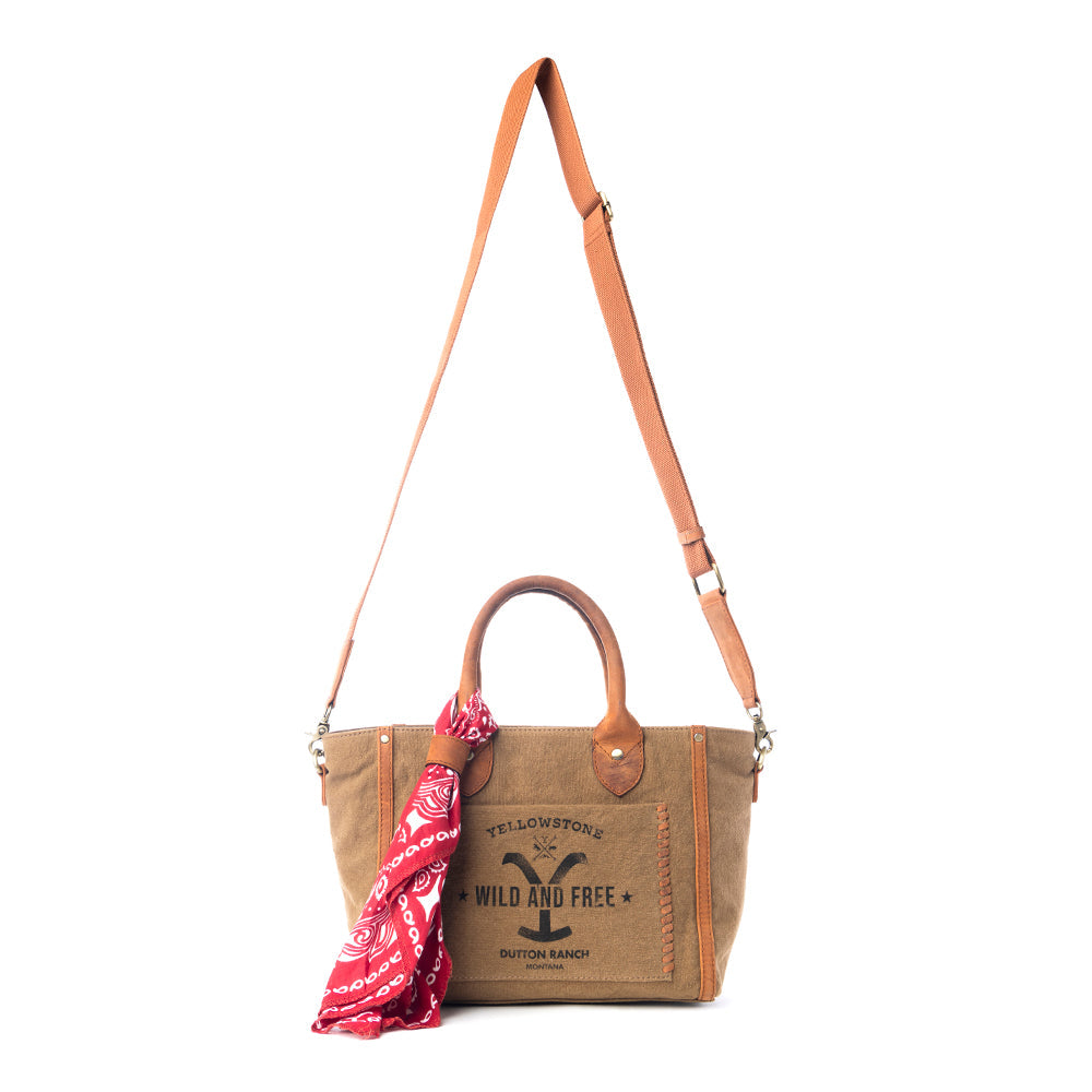 Yellowstone Montana Amber CrossBody Bag with Scarf