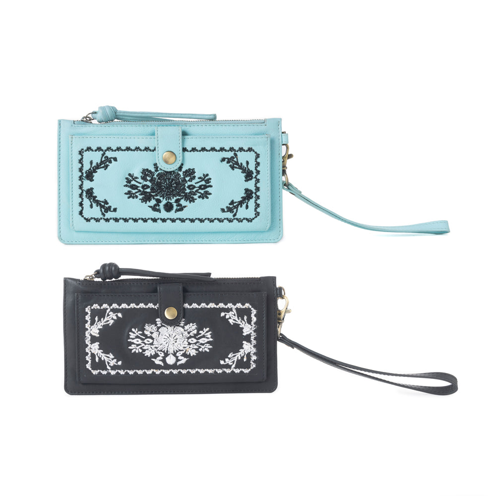 Azure Mesa Leather Wallet Variant Combo