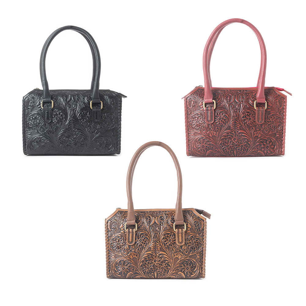 Midnight Grace Handtooled Leather Bag Variant Combo