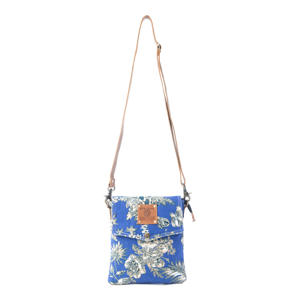 Azure Bloom Crossbody Bag in Willow Blue