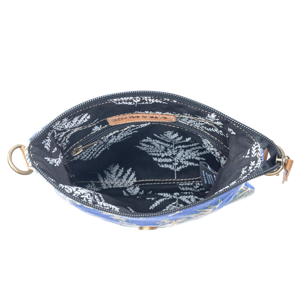 Azure Bloom Crossbody Bag in Willow Blue