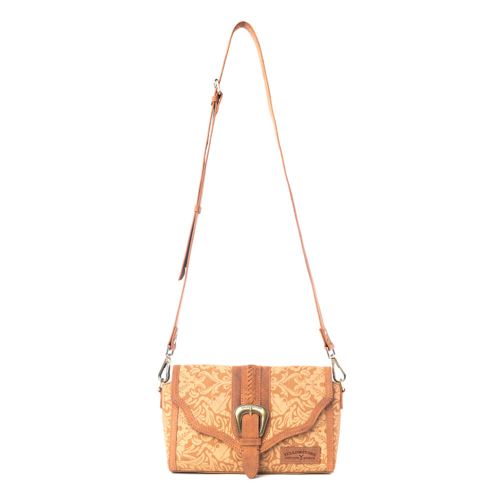 Yellowstone Maverick Sky Crossbody with Buckle in Amber