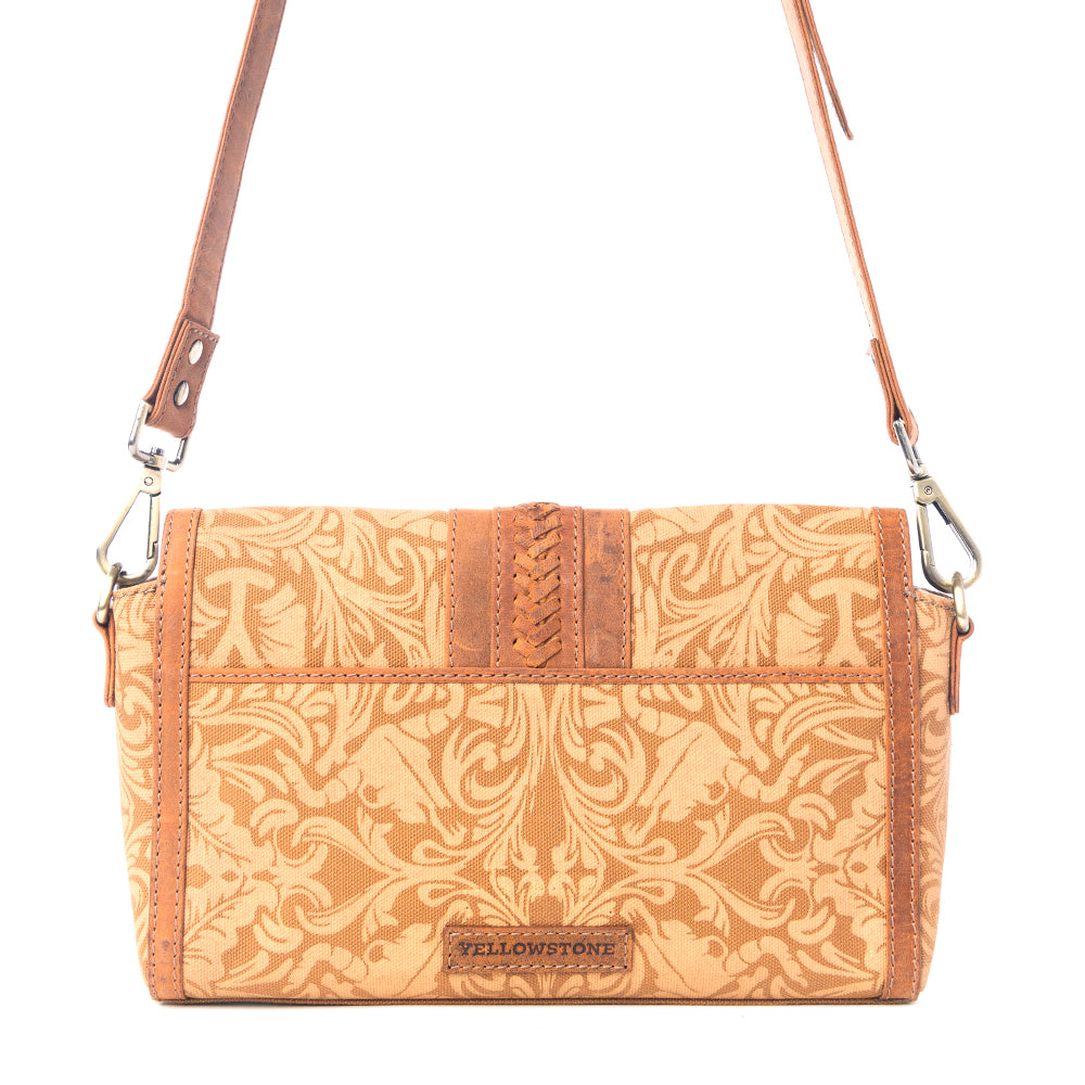 Yellowstone Maverick Sky Crossbody with Buckle in Amber