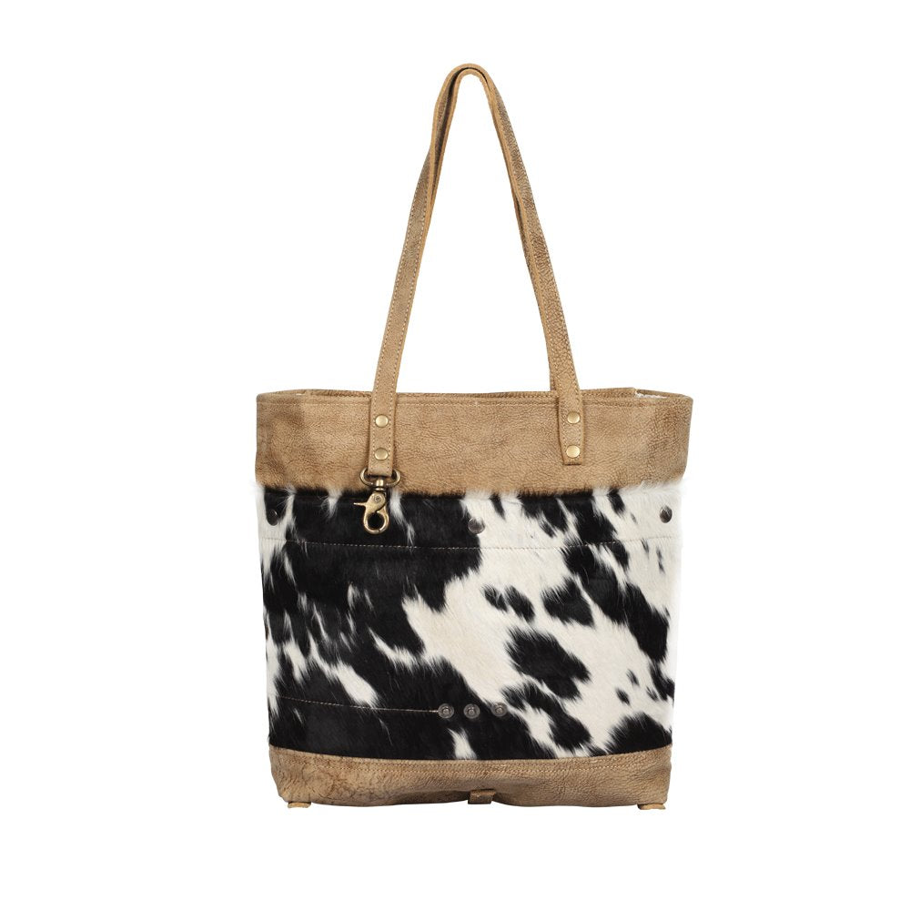 Cocoa Leather & Hairon Bag - Myra Bags