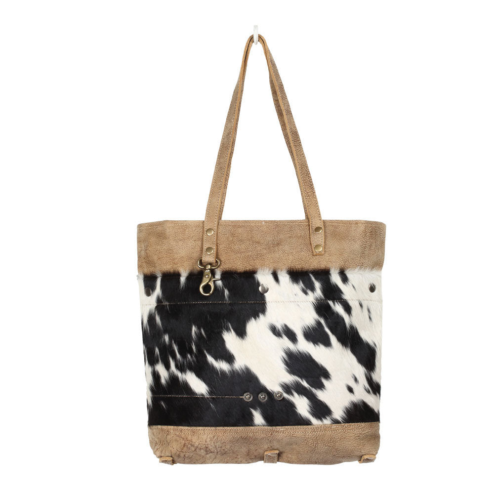 Cocoa Leather & Hairon Bag - Myra Bags