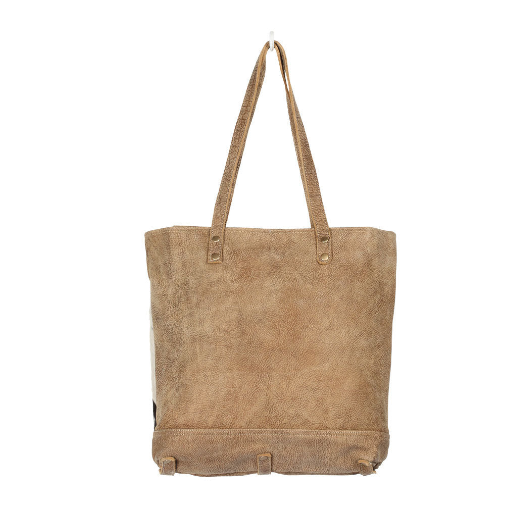 Cocoa Leather & Hairon Bag - Myra Bags