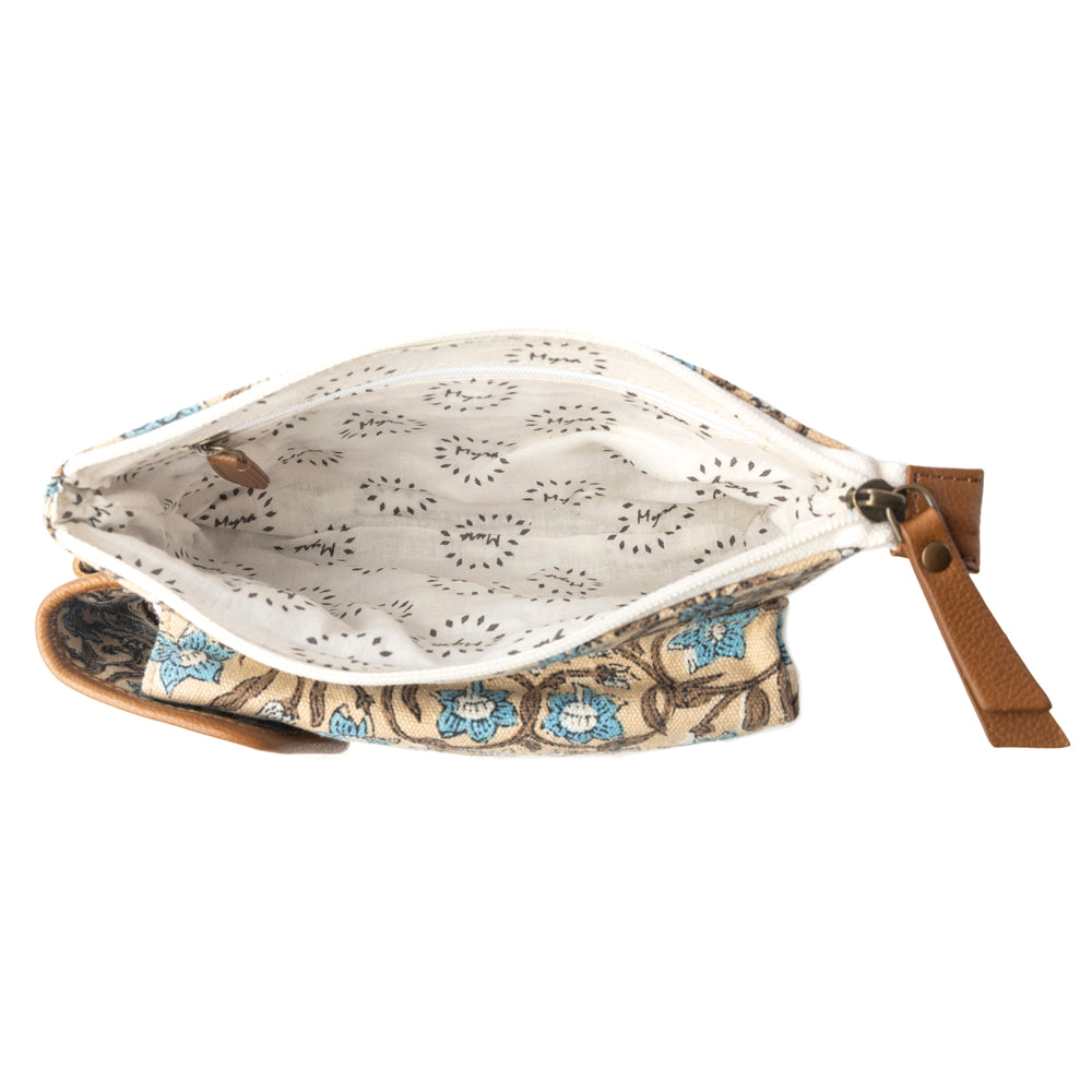 Skyvine Ridge Crossbody Bag with Phone Compartment in Blue Bloom