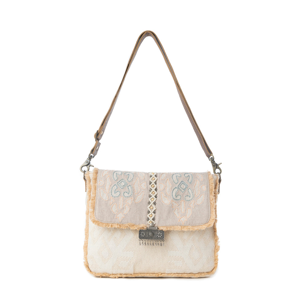 Myra Cinnamon Sands Crossbody Bag in Sunset Ivory