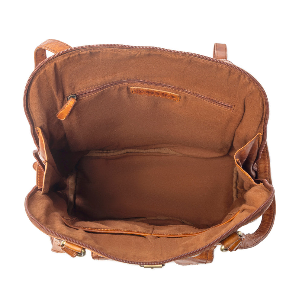 Hearthfire Buckled Genuine Leather Bag Variant Combo