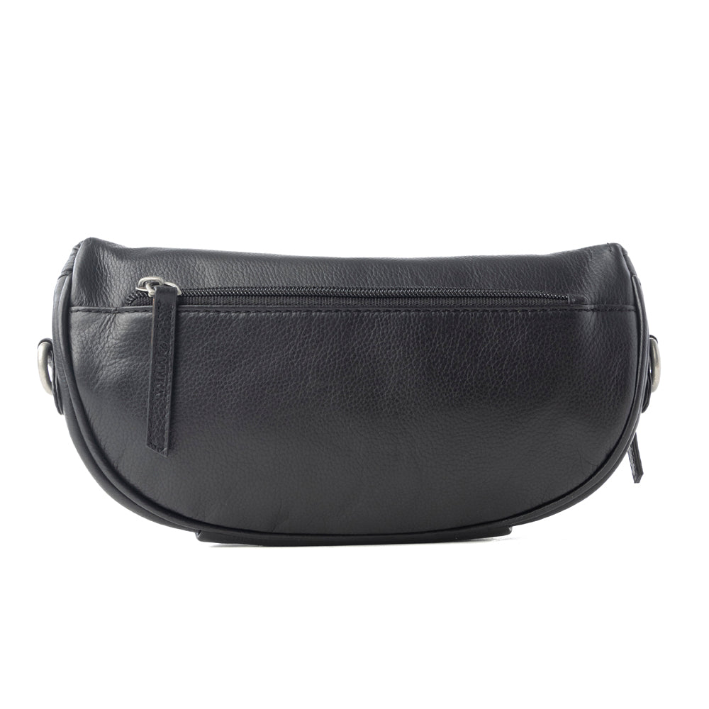 Blackthorn Range Leather Fanny Pack in Sailor Black