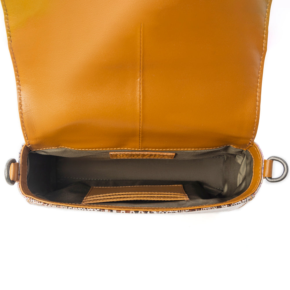 Elysian Charm Leather Shoulder Bag in Onyx Snake Print