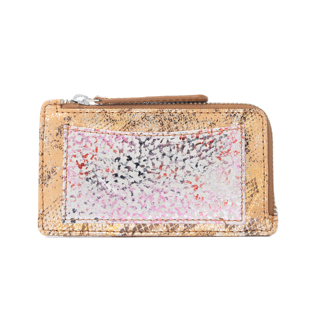 Ashen Blush Leather Wallet in Mauve Snake Print