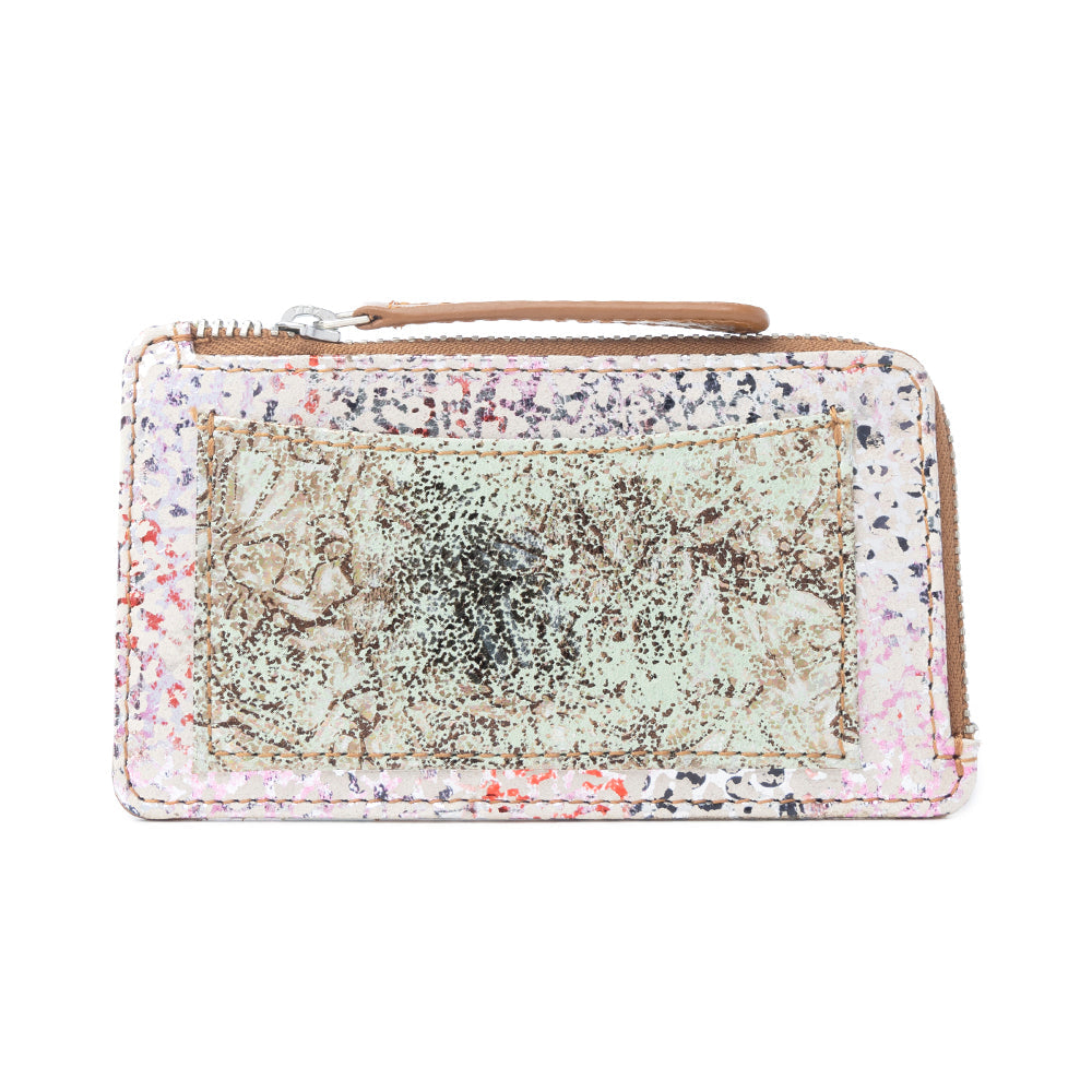 Oasis Gleam Leather Wallet in Sapphire Snake Print