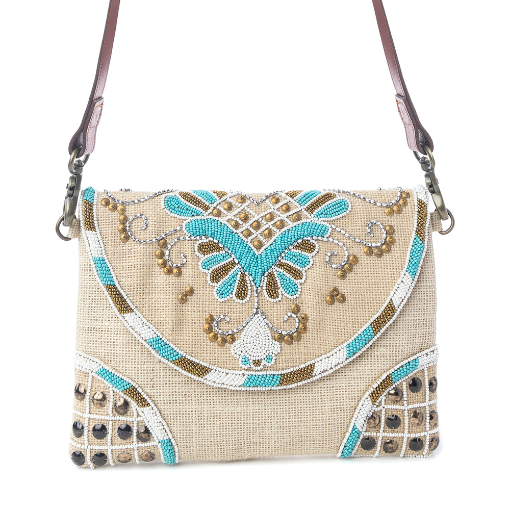 Desert Phoenix Crossbody Bag in Aqua Jewel