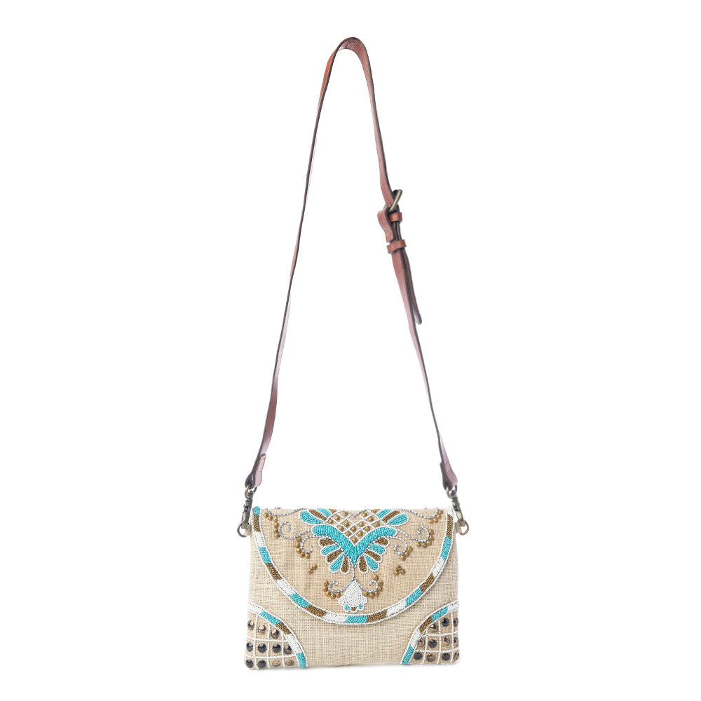 Desert Phoenix Crossbody Bag in Aqua Jewel