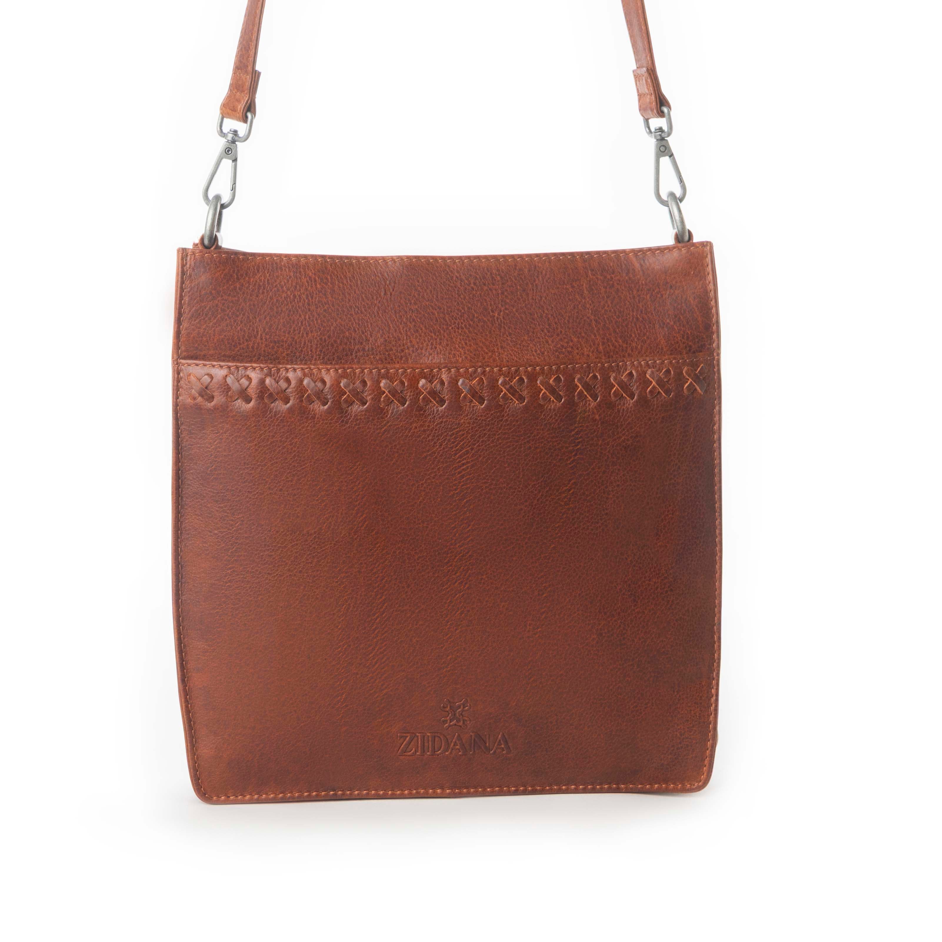 Zidana Mirelle Woven Veg Tanned Leather Sling Bag Variant Combo