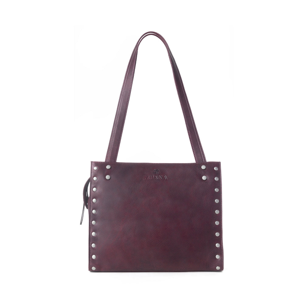 Zidana Aria Amethyst Veg Tanned Leather Tote Bag Variant Combo