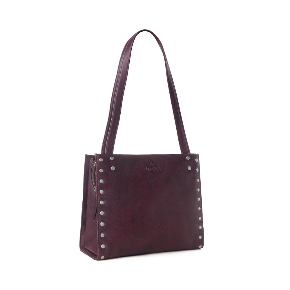 Zidana Aria Amethyst Veg Tanned Leather Tote Bag Variant Combo