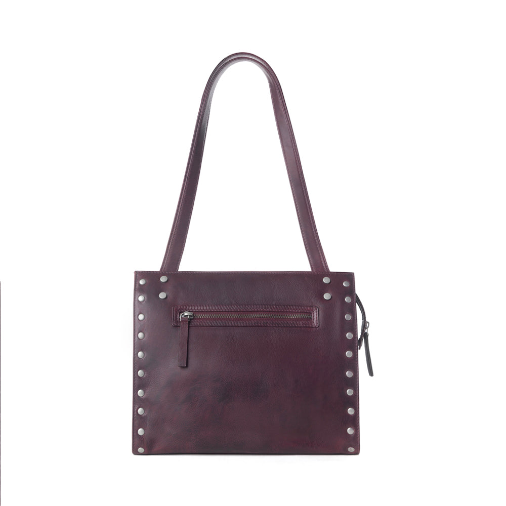 Zidana Aria Amethyst Veg Tanned Leather Tote Bag Variant Combo