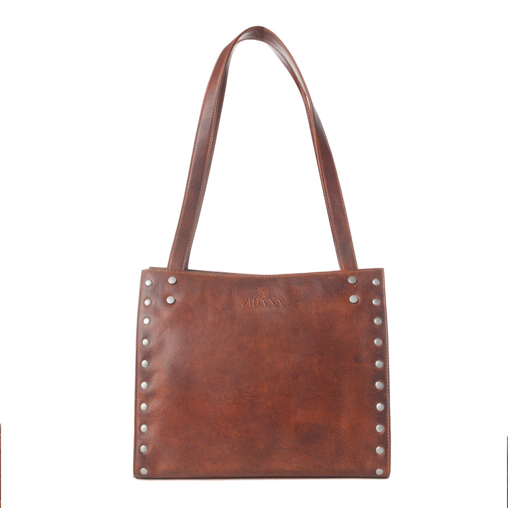 Zidana Aria Amethyst Veg Tanned Leather Tote Bag Variant Combo