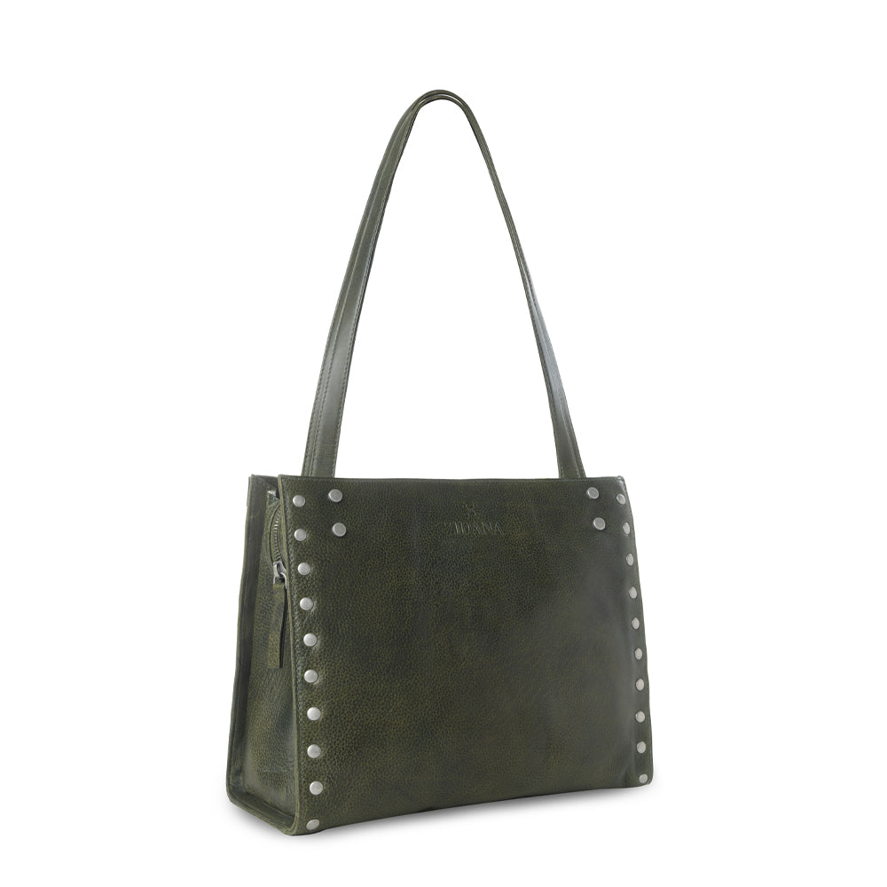 Zidana Aria Amethyst Veg Tanned Leather Tote Bag Variant Combo