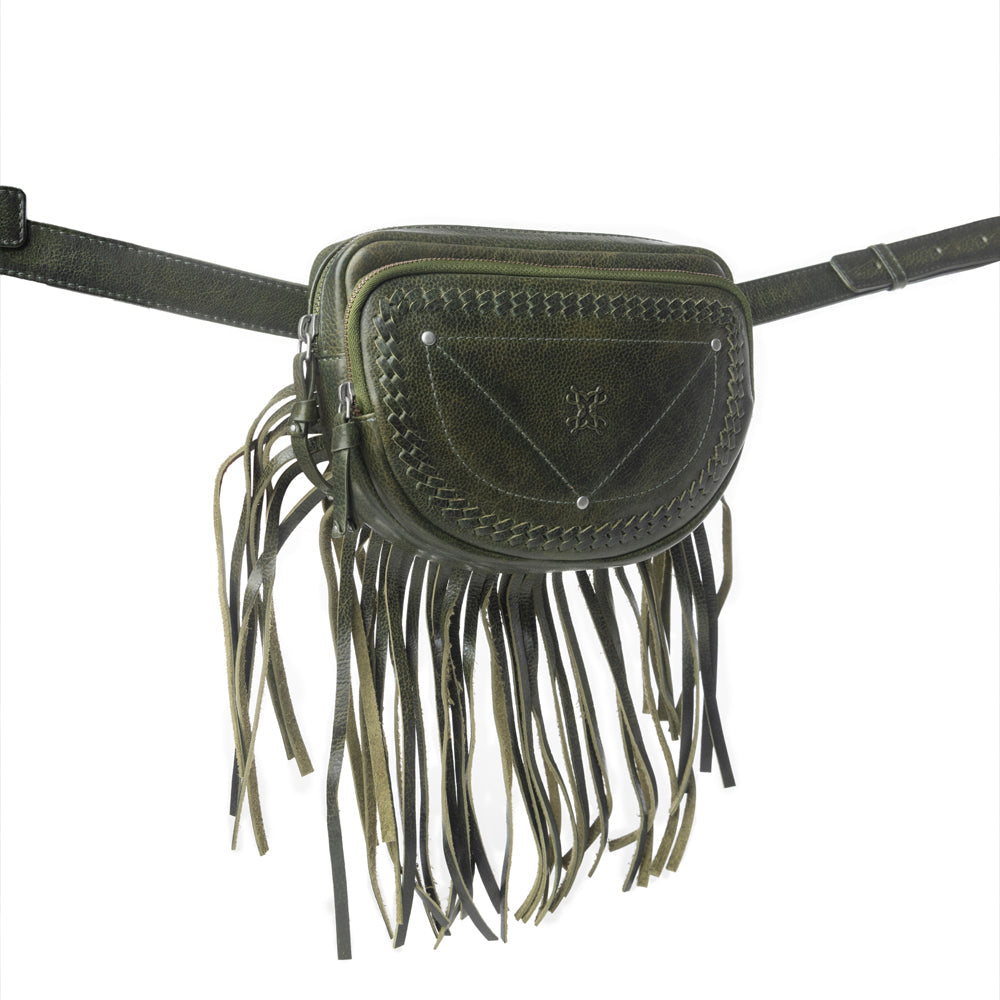 Zidana Stormy Trails Fringed Veg Tanned Leather Bag Variant Combo