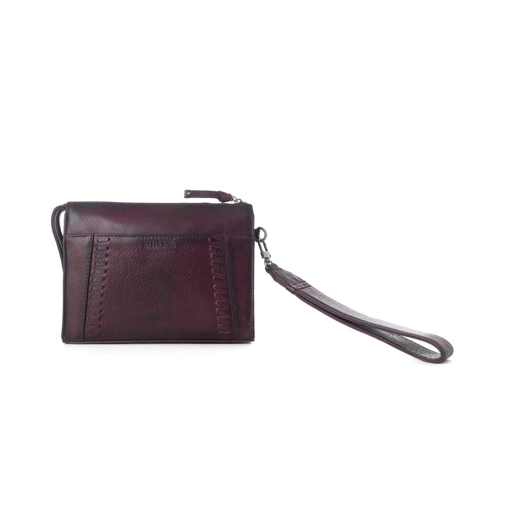 Zidana Bandera Ridge Veg Tanned Leather Wristlet Variant Combo