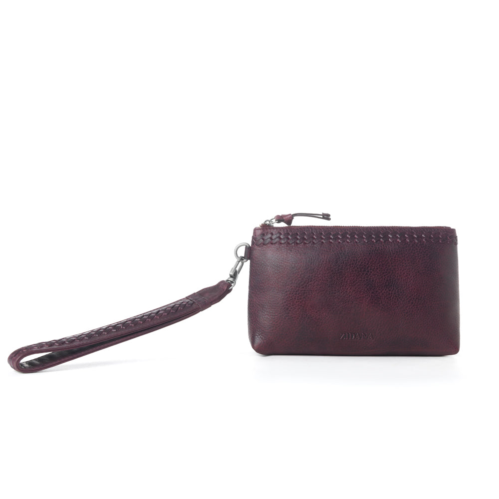 Zidana Ethel Mini Veg Tanned Leather Wristlet Variant Combo