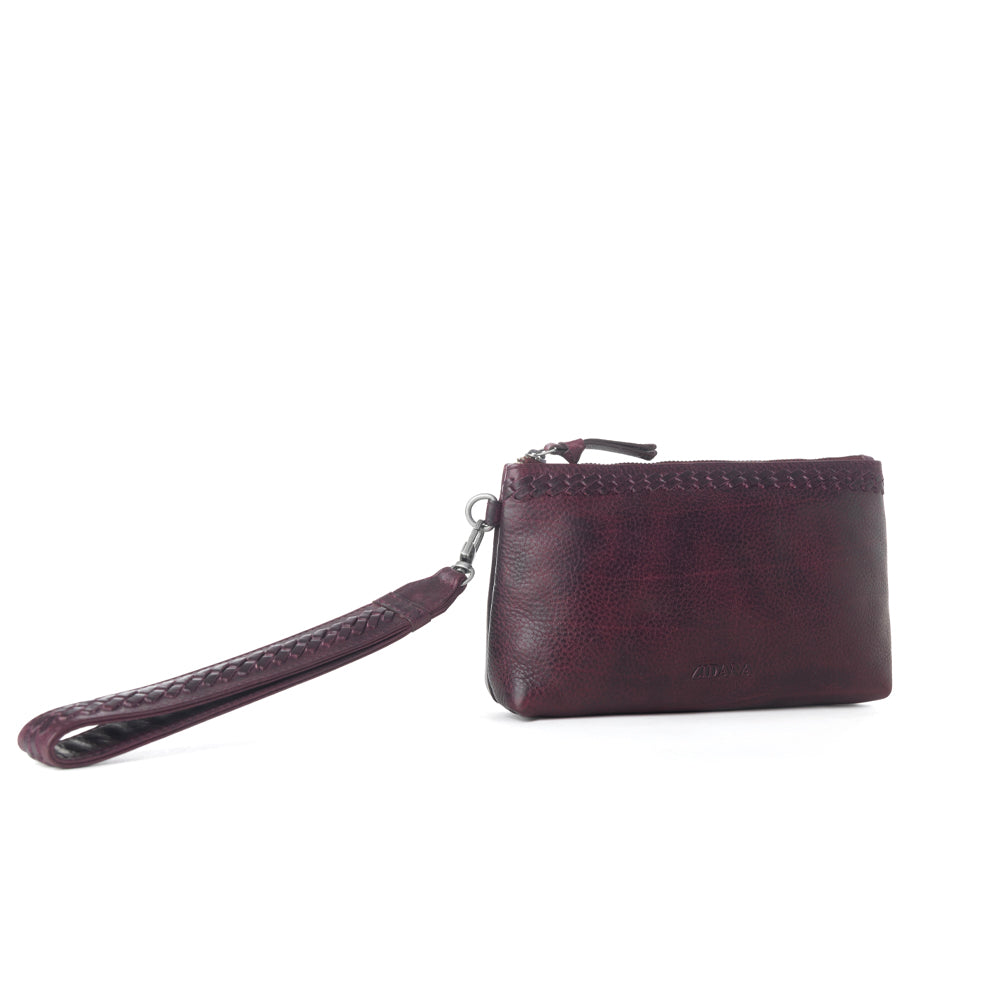 Zidana Ethel Mini Veg Tanned Leather Wristlet Variant Combo