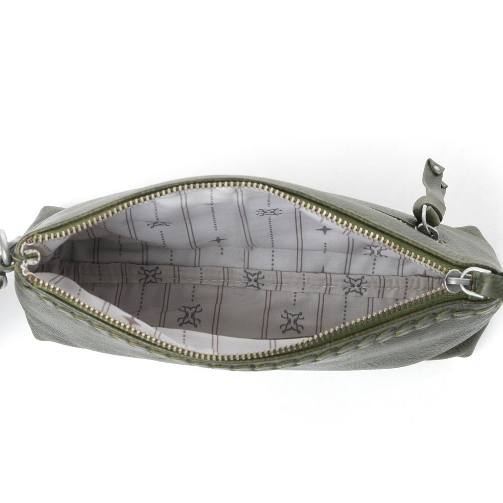 Zidana Ethel Mini Veg Tanned Leather Wristlet Variant Combo
