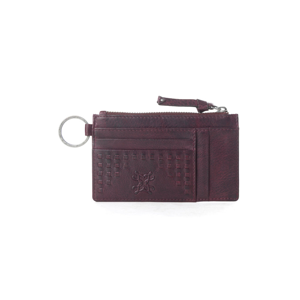 Zidana Vino Braided Veg Tanned Leather Wallet Variant Combo