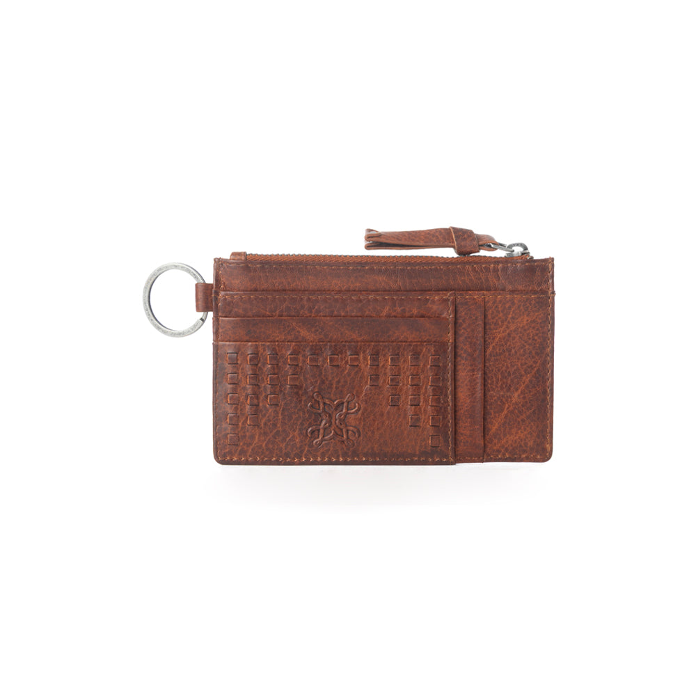 Zidana Vino Braided Veg Tanned Leather Wallet Variant Combo