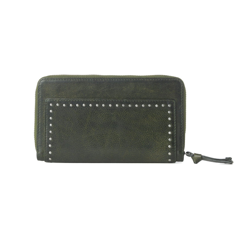 Zidana Astra Studded Veg Tanned Leather Wallet Variant Combo