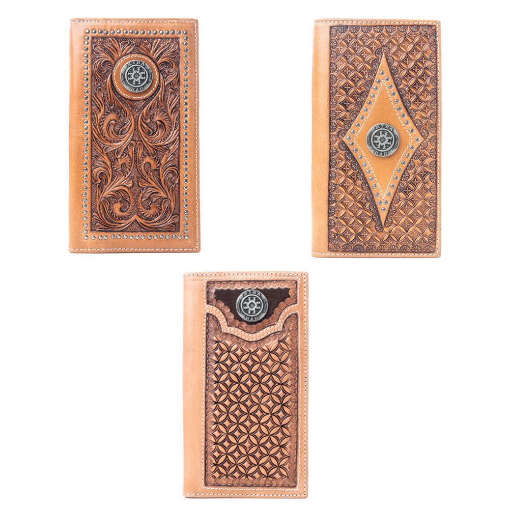 Starweave Dusk Handtooled Leather Wallet for Men Variant Combo