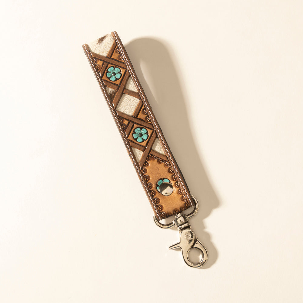 Moonflower Handtooled Leather Keyfob Variant Combo