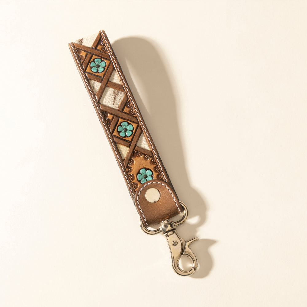 Moonflower Handtooled Leather Keyfob Variant Combo