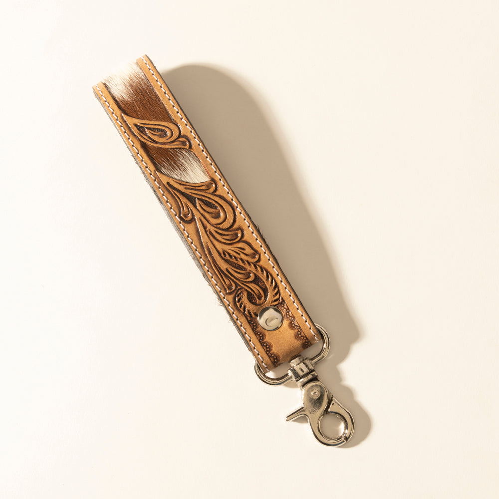 Moonflower Handtooled Leather Keyfob Variant Combo