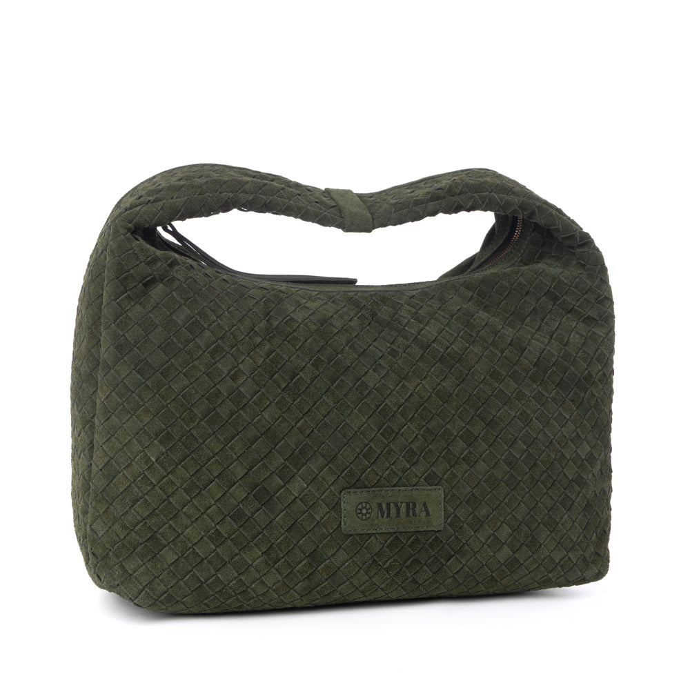 Saddle Weave Genuine Suede Leather Bag Variant Combo