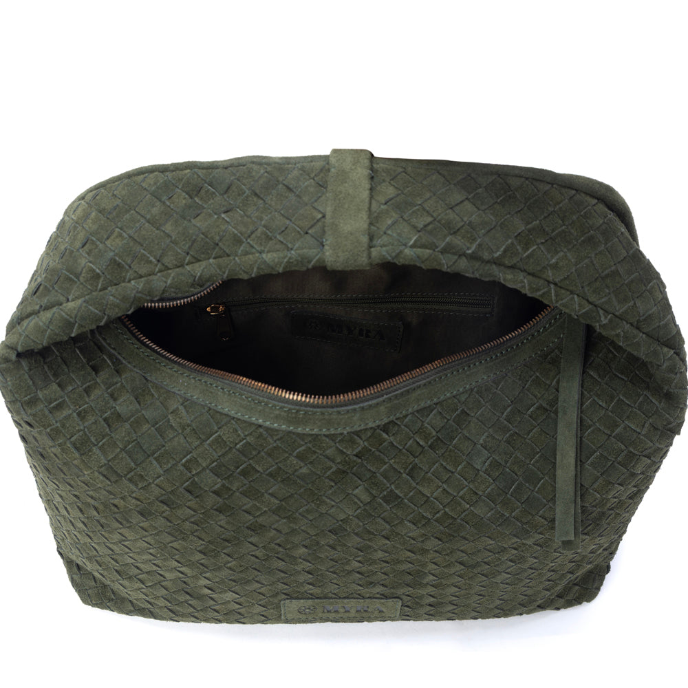 Saddle Weave Genuine Suede Leather Bag Variant Combo