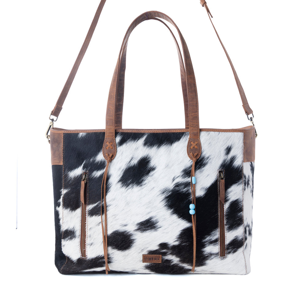 Myra Hearthwind Handtooled Bag in Onyx Frost