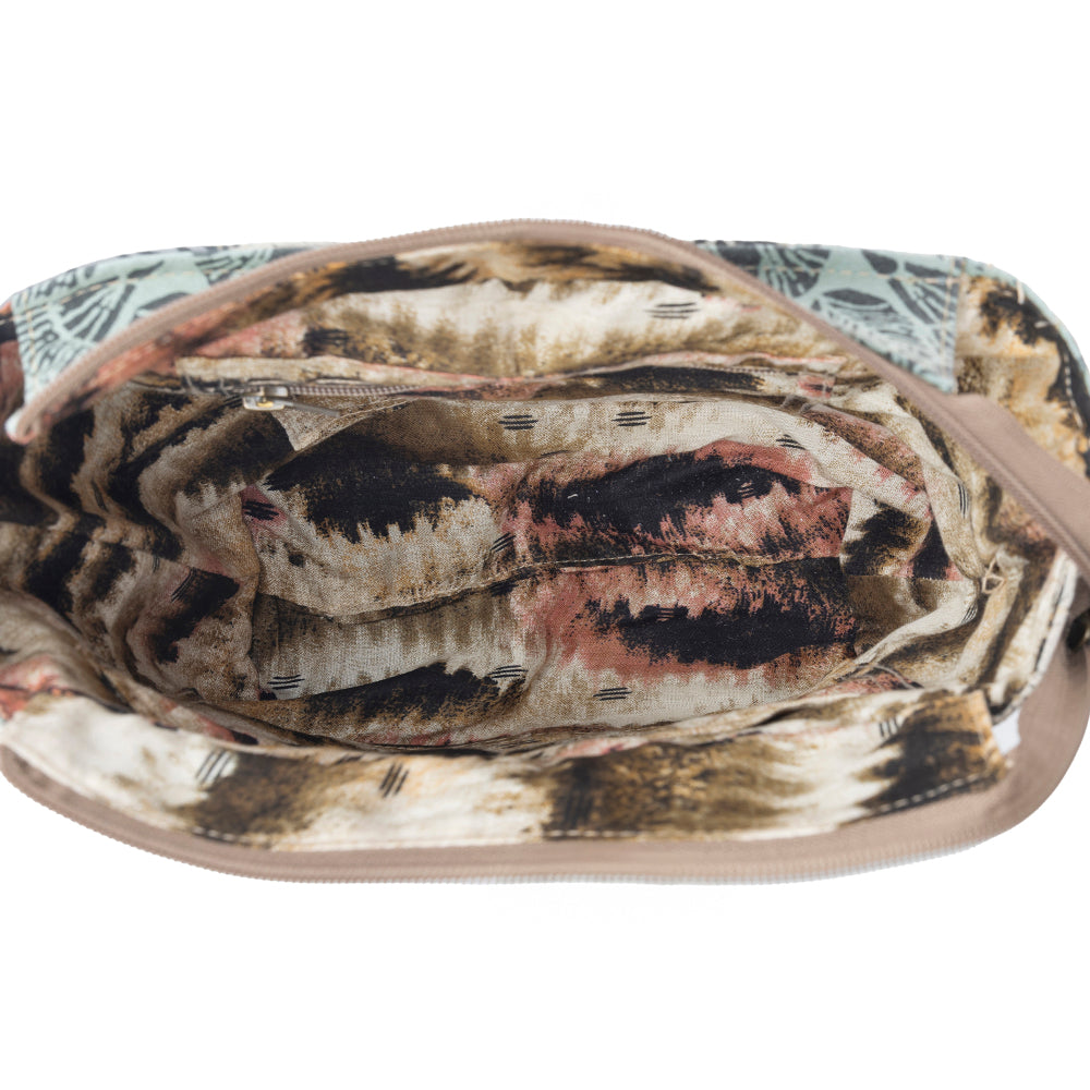 Myra Willow Trace Canvas & Hairon Bag in Geo Sage