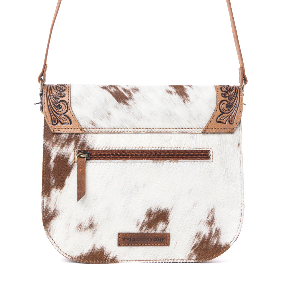 Yellowstone Frontier Ridge Handtooled Bag in Oat Mocha