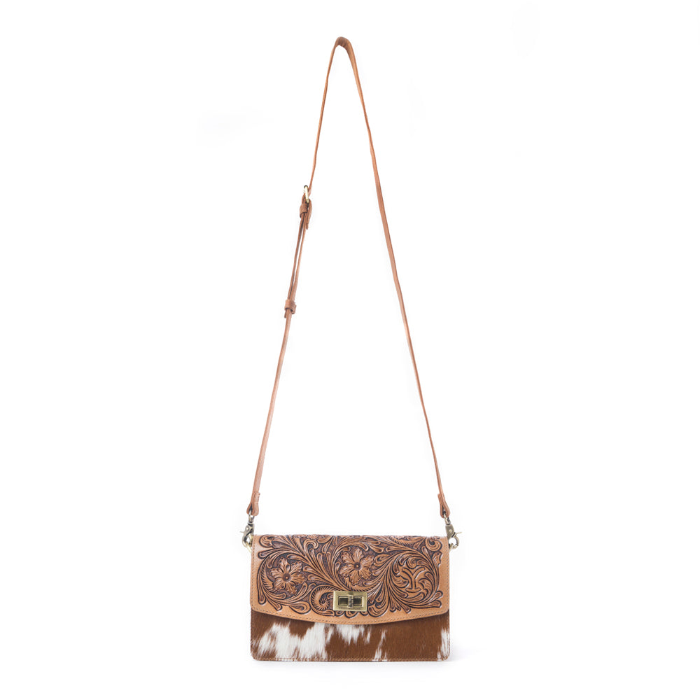 Yellowstone Russet Valley Handtooled Bag in Warm Chestnut