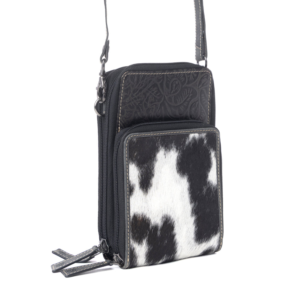 Rustler Ridge Embossed Leather Hairon Sling Bag Variant Combo