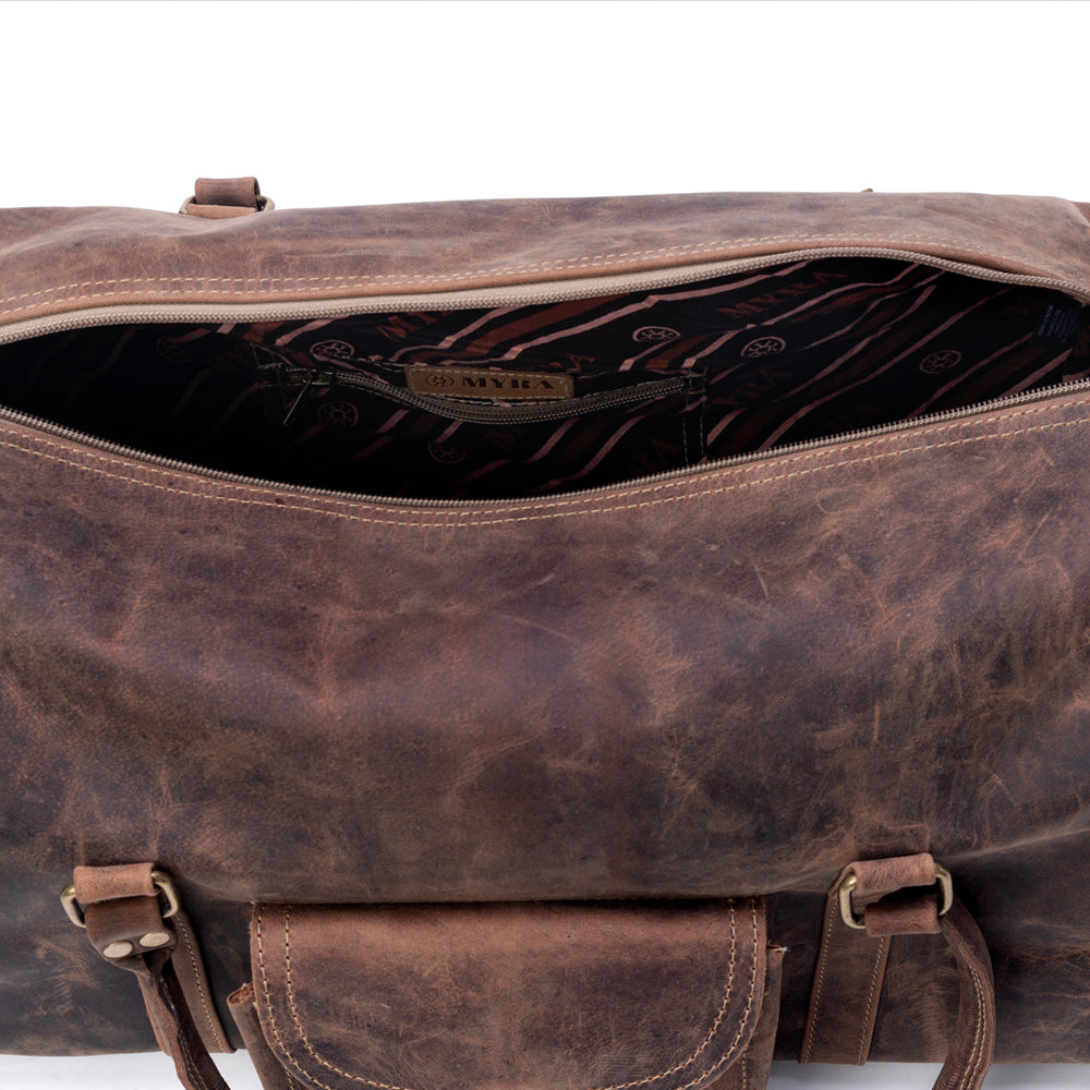 Redmont Leather Traveller Bag in Dark Mahogany