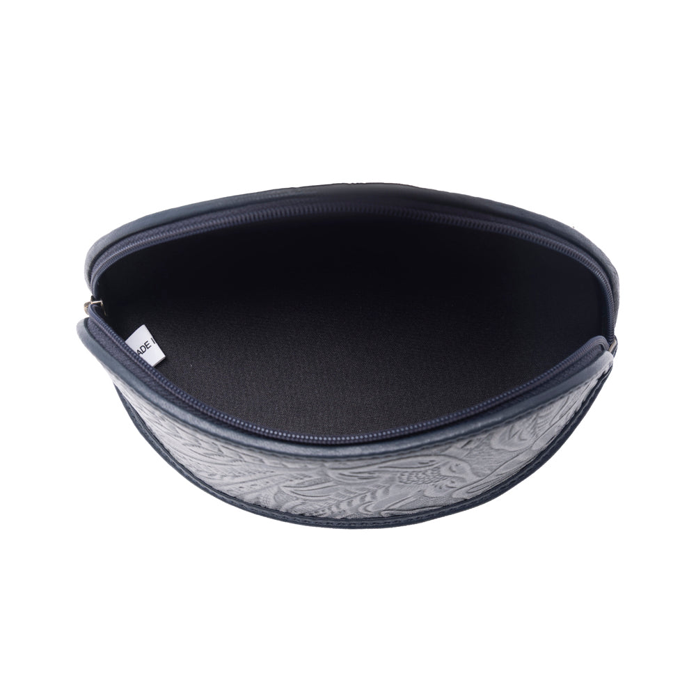 Silver Creek Embossed Leather Sunglass Case in Midnight Steel