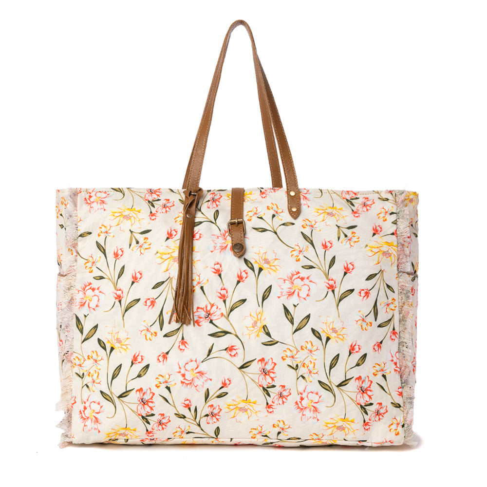 Brookside Cotton & Leather Weekender Bag Variant Combo